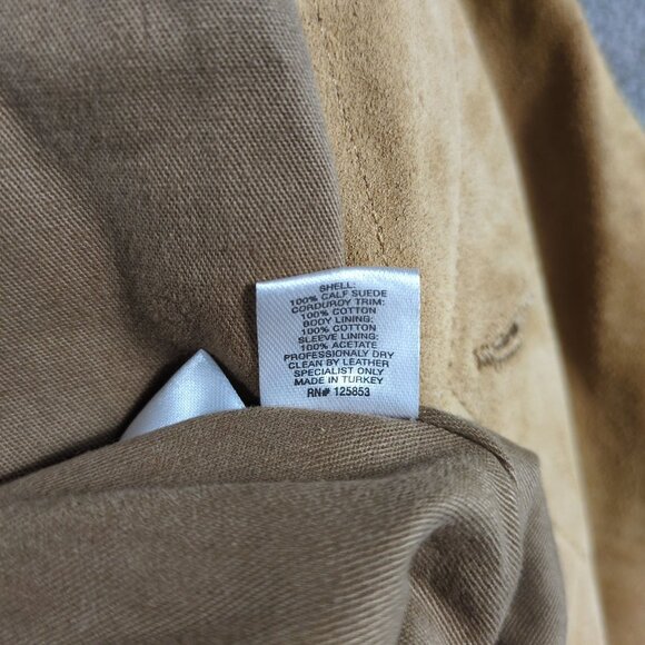 Taylor Stitch Marigold Mens 46 Sand Suede Long Haul Jacket Tan Barn Corduroy Lux - Picture 7 of 11
